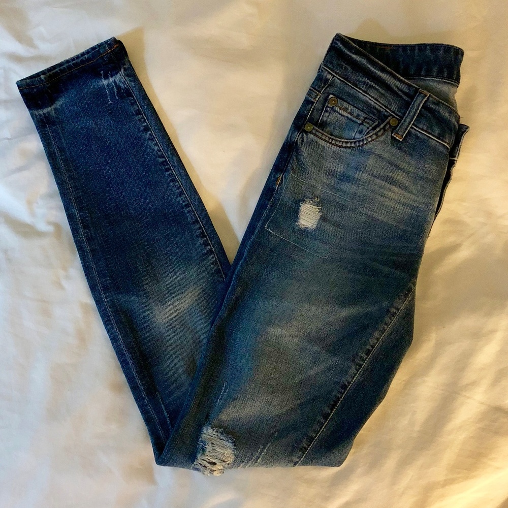 7 For All Mankind Cristen Skinny Distressed 24